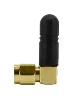 DELTA25/X/SMAM/RP/RA/35: Stubby Antenna, 2.4GHz to 2.5GHz, 2 VSWR, 0dBi Gain, 50ohm, Vertical Polarisation, SMA Connector