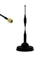 MIKE12/3M/SMAM/RP/S/31: Whip Antenna, 2.4GHz to 2.5GHz, 1.8 VSWR, 5dBi Gain, 50ohm, Vertical Polarisation, Magnetic
