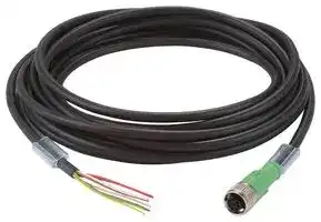96000047: Cable, Signal Indicator, M12 Socket, 8 Pole, 24 AWG, 6 mm x 5 m, KOMPAKT 37 Series Signal Tower