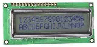 LCM-S01602DTR/A: Alphanumeric LCD, InfoVue, 16 x 2, Black on Grey, 5V, Parallel, English, Japanese, Reflective