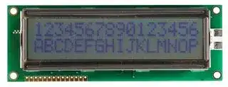 LCM-S01602DSR/D: Alphanumeric LCD, InfoVue, 16 x 2, Black on Yellow / Green, 5V, Parallel, English, Japanese