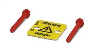 0805344: Terminal Block Marker, Yellow, Warning Plate, Modular Terminal Blocks, Attention Danger, 5 mm, WS