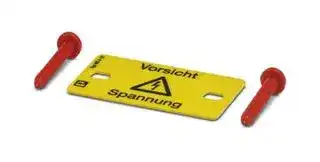 0805328: Terminal Block Marker, Yellow, Warning Plate, Modular Terminal Blocks, Attention Danger, 12 mm, WS