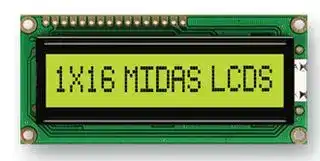MC11605A6W-SPR-V2: Alphanumeric LCD, 16 x 1, 5V, English, Japanese, Reflective