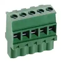 MC000155: Pluggable Terminal Block, 5 mm, 5 Ways, 24 AWG, 12 AWG, Screw