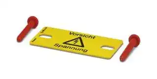 0805315: Terminal Block Marker, Yellow, Warning Plate, Modular Terminal Blocks, Attention Danger, 12 mm, WS