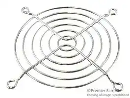 MC32712: Fan Finger Guard, Steel - Wire Form, 90mm Axial Fans, 82.5 mm, Bright Nickel Chrome