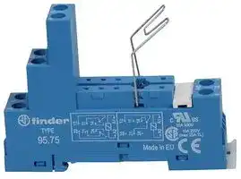 95.75SMA: Relay Socket, Metal Clip, DIN Rail, Panel, Screw, 8 Pins, 10 A, 250 V, 95 Series