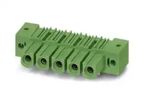 1969616: Terminal Block, w/ Flange, Socket, 10.16 mm, 2 Ways, 76 A, 1 kV, Through Hole Right Angle