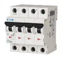 FAZ-C32/4: Thermal Magnetic Circuit Breaker, MCB, FAZ, 4P, 15 kA, 400 V, 32 A