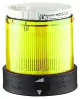 XVBC2B8: Visual Signal Indicator, LED, Yellow, Steady, 24VDC, IP65, 70mm Dia., 63mm Height