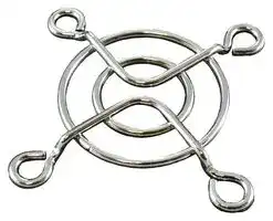 MC32689: Fan Finger Guard, Steel - Wire Form, 40mm Axial Fans, 32 mm, Bright Nickel Chrome