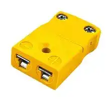 AM-K-LCF: Thermocouple Connector, Miniature, Yellow, Socket, Type K, ANSI, In Line