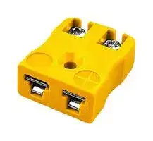 AM-K-FQ: Thermocouple Connector, Miniature, Yellow, Socket, Type K, ANSI, Quick Wire