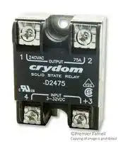 D2475: Solid State Relay, SPST-NO, 75 A, 280 VAC, Panel Mount, Screw, Zero Crossing