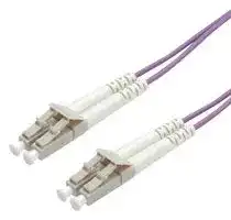 21.15.8750: Fibre Optic Jumper Cable, Multimode, LC Duplex, 50µm / 125µm, 2 Fibres, 0.5 m Length