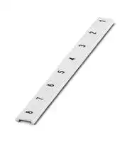 0803450: Terminal Block Marker, White, Marker Strip, Modular Terminal Blocks, 1, 2, 3, 4, 5, 6, 7, 8, 6.2 mm