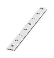 0803451: Terminal Block Marker, White, Marker Strip, Modular Terminal Blocks, A, B, C, D, E, F, G, H, 6.2 mm