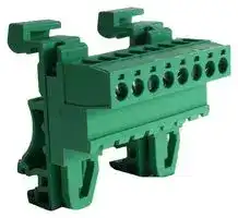CTBPD96HG/8: DIN Rail Mount Terminal Block, 8 Ways, 28 AWG, 14 AWG, 2.5 mm², Screw, 20 A
