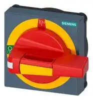 8UD1771-2CF05: Handle, with Masking Frame, Red/Yellow, 45 mm, 3KD & 3KF Series Switch Disconnectors