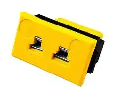 AM-K-FF: Thermocouple Connector, Miniature, Yellow, Socket, Type K, ANSI, Fascia Panel Mount