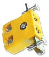AM-K-SSPFQ: Thermocouple Connector, Miniature, Yellow, Socket, Type K, ANSI, Quickwire, Mounting Bracket