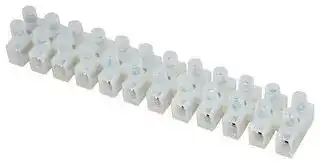 HY433/12 NY: Panel Mount Barrier Terminal Block, 2 Row, 12 Ways, 10 mm, 32 A