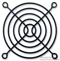 MCSC80-W2B: Fan Finger Guard, Steel - Wire Form, 80mm Axial Fans, 71.5 mm, Black