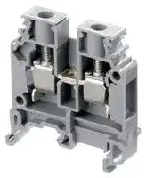 1SNA125120R1100: DIN Rail Mount Terminal Block, 2 Ways, 6 AWG, 10 mm², Screw, 57 A