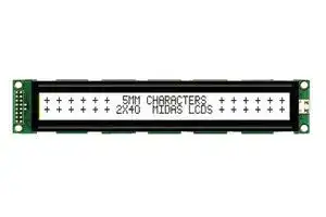 MC24005A6W-FPTLW-V2: Alphanumeric LCD, 40 x 2, Black on White, 5V, Parallel, English, Japanese, Transflective