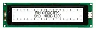 MC44005A6W-FPTLW-V2: Alphanumeric LCD, 40 x 4, Black on White, 5V, Parallel, English, Japanese, Transmissive