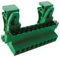 CTBPD96HG/10FL: DIN Rail Mount Terminal Block, 10 Ways, 28 AWG, 14 AWG, 2.5 mm², Screw, 20 A