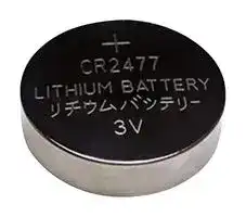 CR2477: Battery, Coin Cell, 3 V, 2477, Lithium, 1 Ah, Pressure Contact, 24.5 mm