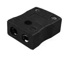 AS-J-F: Thermocouple Connector, Standard, Black, Socket, Type J, ANSI, In Line