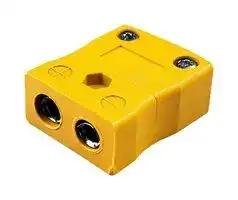 AS-K-F: Thermocouple Connector, Standard, Yellow, Socket, Type K, ANSI, In Line