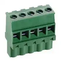 MC000196: Pluggable Terminal Block, 5.08 mm, 6 Ways, 24 AWG, 14 AWG, Screw