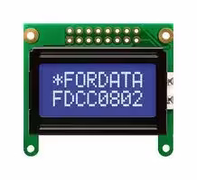 FC0802E00-NSWBBH-91SE: Alphanumeric LCD, 8 x 2, White on Blue, 3V, English, Japanese, Transmissive