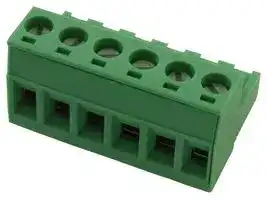 1754520: Pluggable Terminal Block, 5 mm, 6 Ways, 24 AWG, 12 AWG, 2.5 mm², Screw