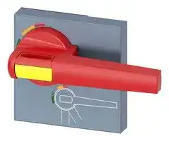 8UD1861-0AB15: Handle, 140 mm, Red-Yellow, Door Coupling Rotary Operating Mechanisms