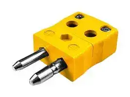 AS-K-MQ: Thermocouple Connector, Standard, Yellow, Plug, Type K, ANSI, Quick Wire