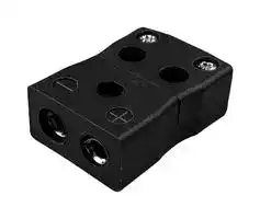 AS-J-FQ: Thermocouple Connector, Standard, Black, Socket, Type J, ANSI, Quick Wire