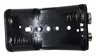 PE000009: Battery Holder, Panel Mount, AA x 2