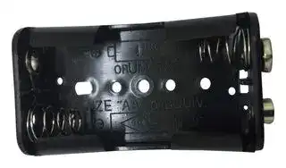 PE000009: Battery Holder, Panel Mount, AA x 2