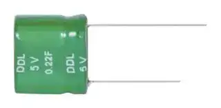 DDL105S05F1JRRDAPZ: Supercapacitor, 1 F, 5.5 V, PC Pin, -20%, +50%, 11.8 mm, 1000 hours @ 60°C