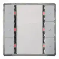 5WG1223-2AB34: Button, 3-Fold, LED and Temperature Sensor, 6 Actuation Points, 6 Keys, Aluminium, IP20