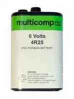 PE000007: Battery, 6 V, PJ996, 4R25, Zinc Manganese Dioxide, 1.2 Ah, Screw