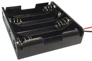 PE000021: Battery Holder, Panel, AA Battery Size, 4 Position