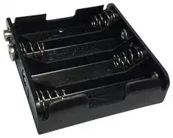PE000022: Battery Holder, Snap On, AA Battery Size, 4 Position