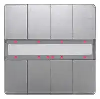 5WG1287-2AB44: Button, 4-Fold, LED and Temperature Sensor, 8 Actuation Points, 8 Keys, Platinum, IP20