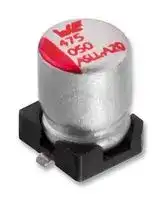 865080662019: SMD Aluminium Electrolytic Capacitor, Radial Can - SMD, 330 µF, 50 V, 2000 hours @ 105°C, Polar